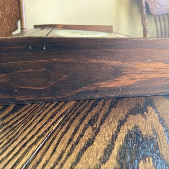 Vintage Handmade Wooden Slant Top Lap Storage Writing Desk Hand-Painted Girls - Picture 6 of 16